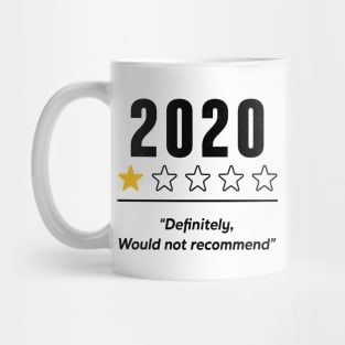 2020 Definitely Would Not Recommend 1 Star Rating Souvenir Mug